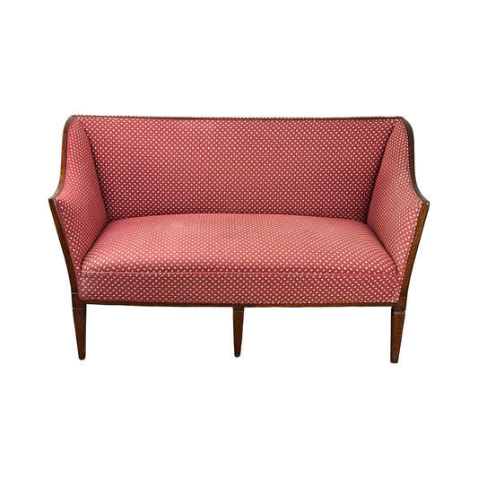 Continental Austrian settee c.1800 with Rothschild provenance and red upholstery