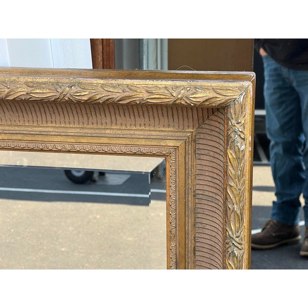 Vintage Large Beveled Glass Gilt Mirror 43 x 55