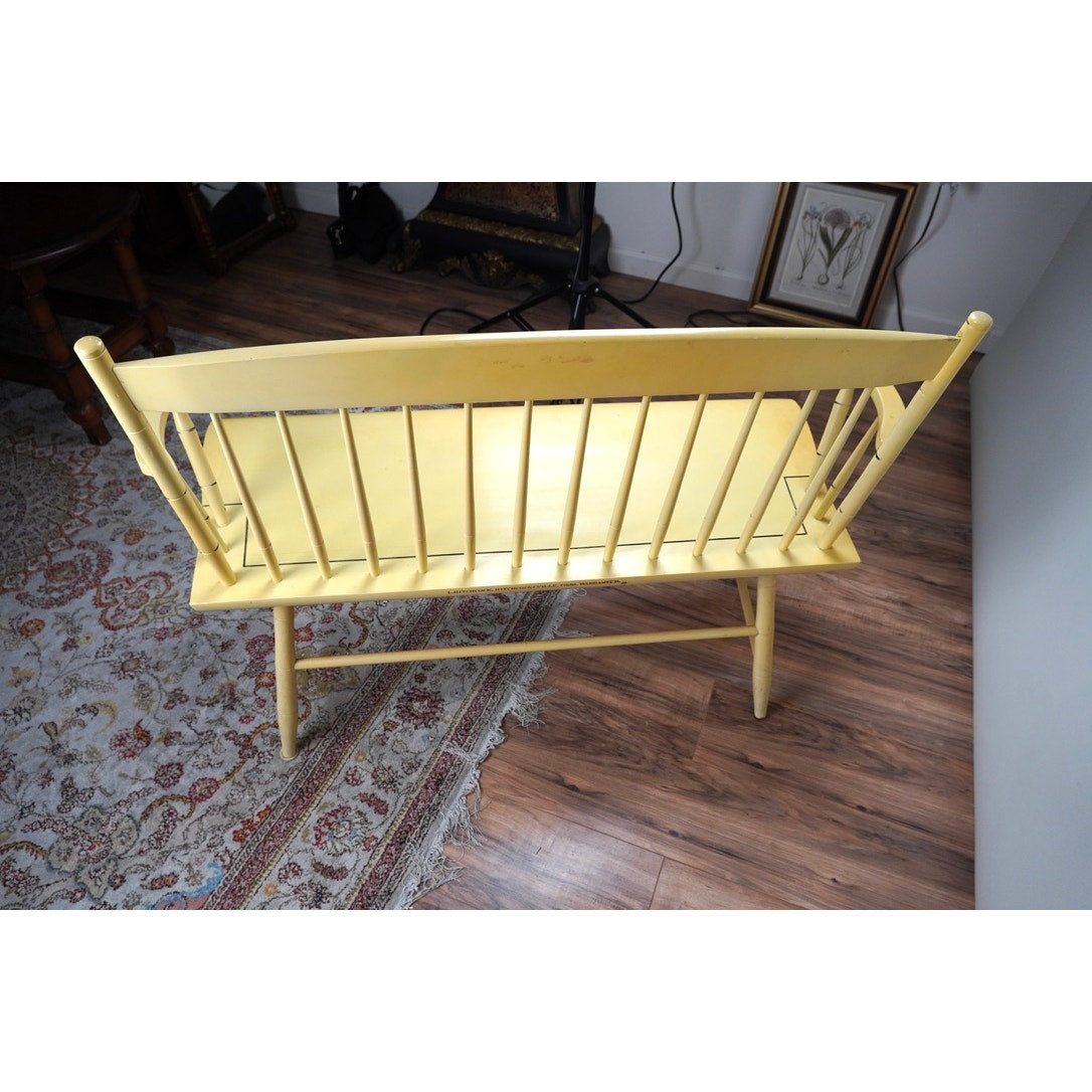 Vintage Hitchcock White Harvest Deacons Bench