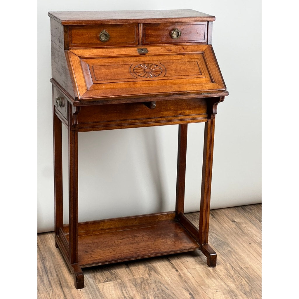 Antique Arts & Crafts Walnut Ladies Writing Desk by Carl Forslund Quaint American c. 1920