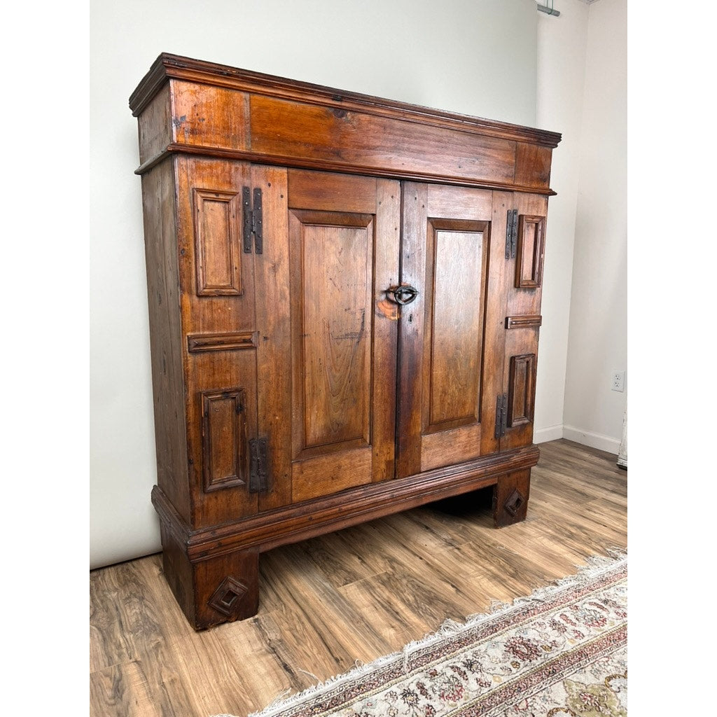Antique Continental Pine Cupboard Probably German c. Early 18th Century
