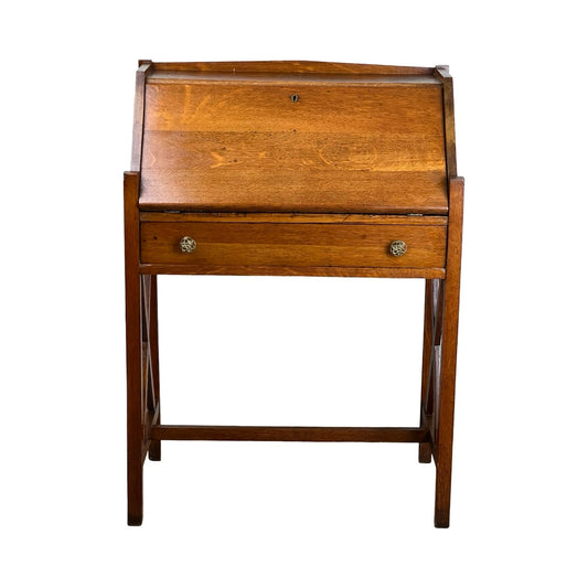 Antique Arts & Crafts Oak Ladies Writing Desk by Honeoye Falls Furniture Co.