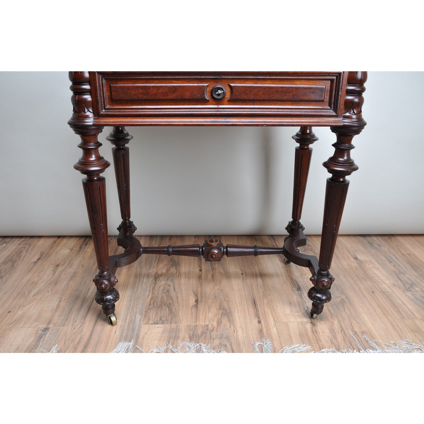 Fine Antique Victorian Black Walnut One Drawer Stand c. 1870