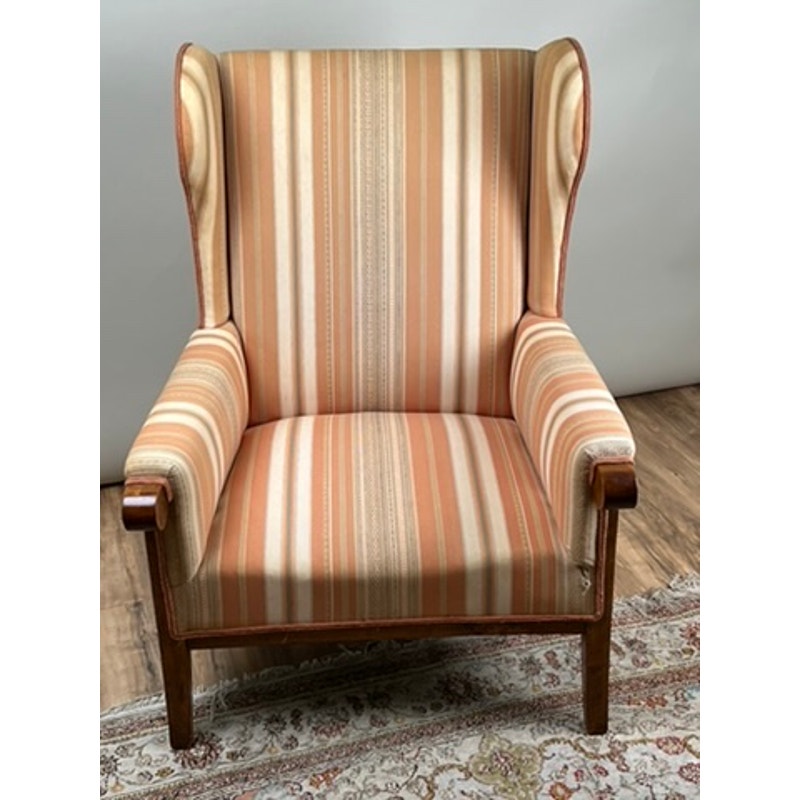 Fruitwood Biedermeier wingback chair from Rothschild Michaels Collection