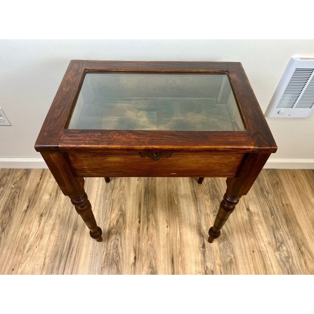 Antique Mid 19th Century Italian Curio End Table