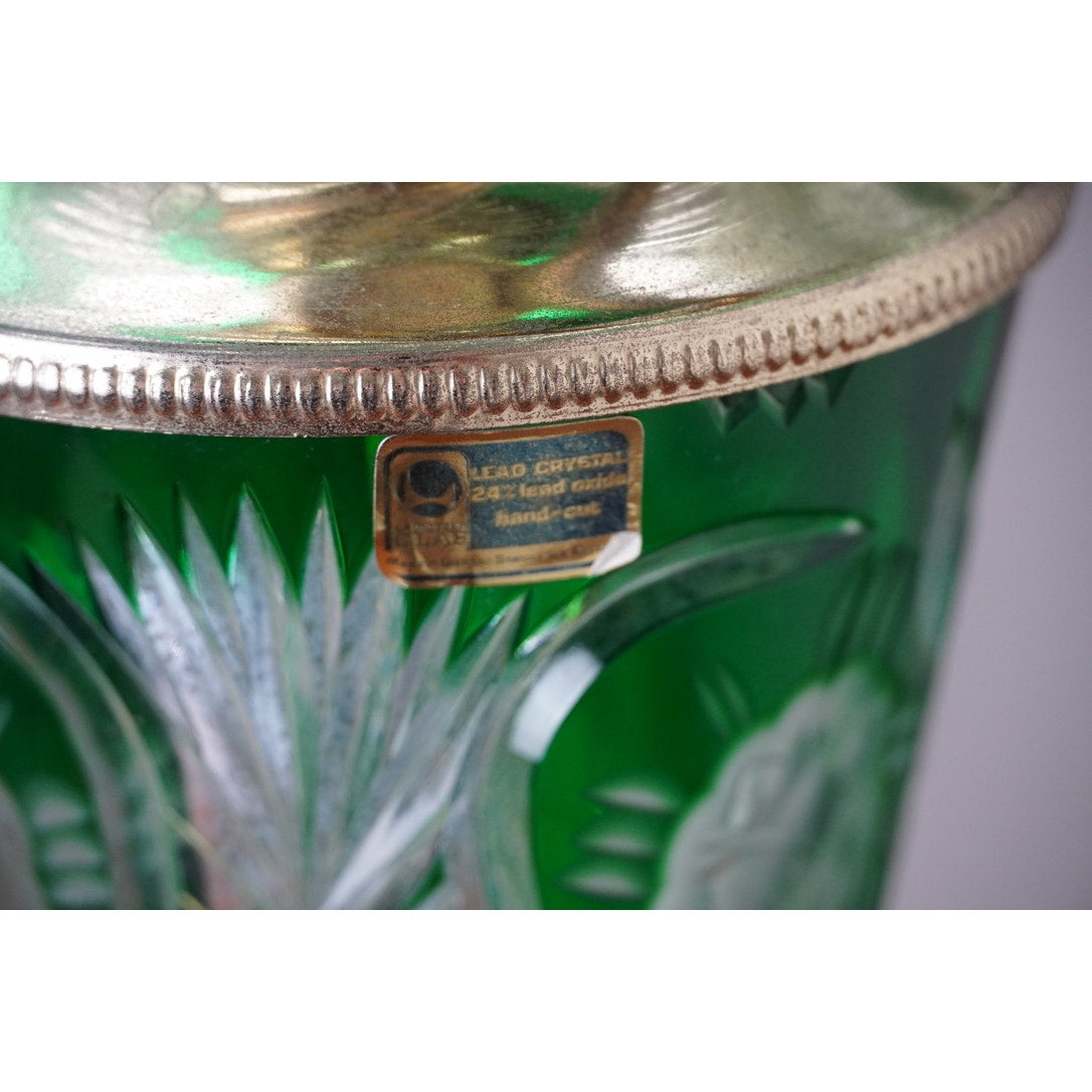 Vintage Dresden by Peck Ruby Cut Crystal Table Lamp
