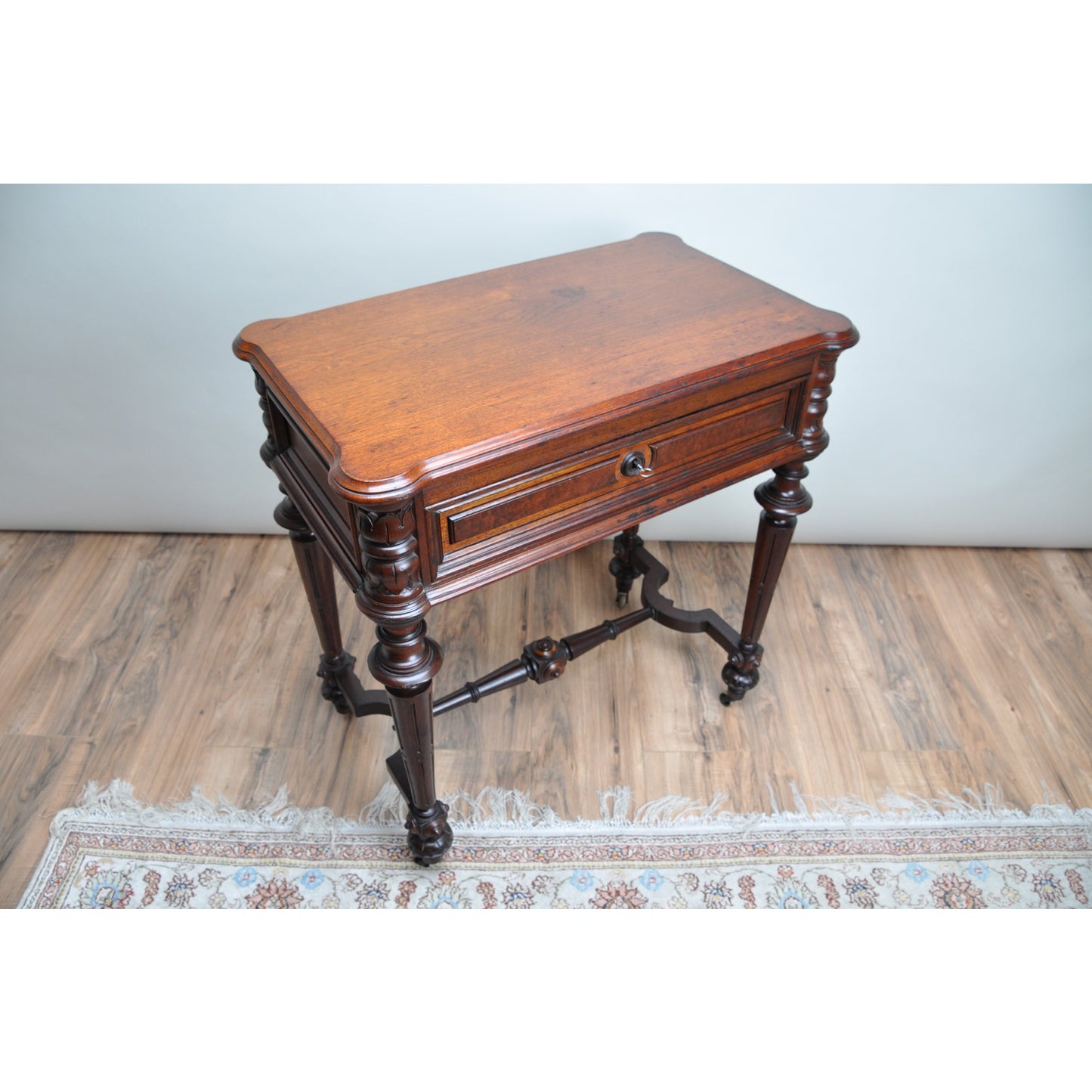 Fine Antique Victorian Black Walnut One Drawer Stand c. 1870