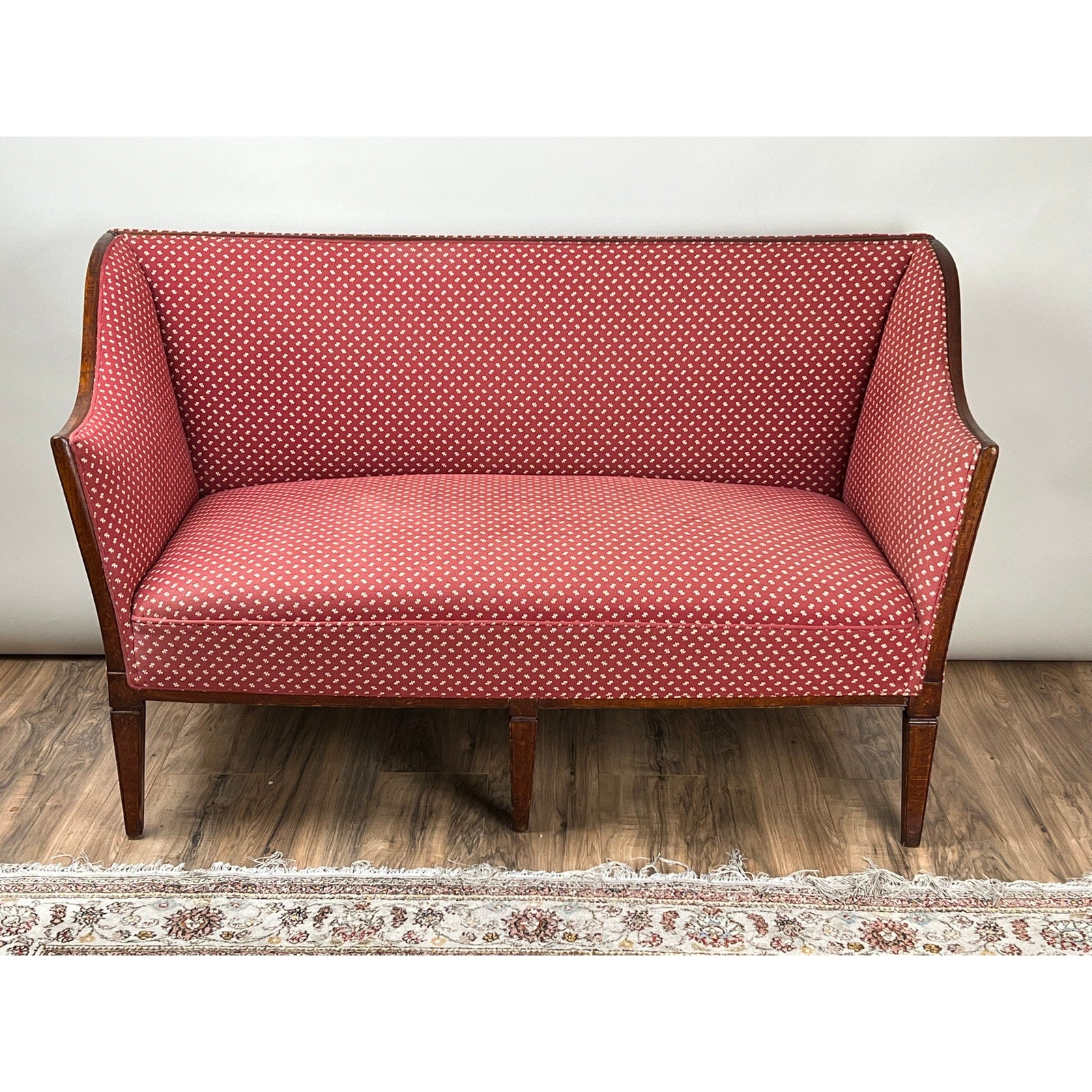 Continental Austrian settee c.1800 with Rothschild provenance and red upholstery