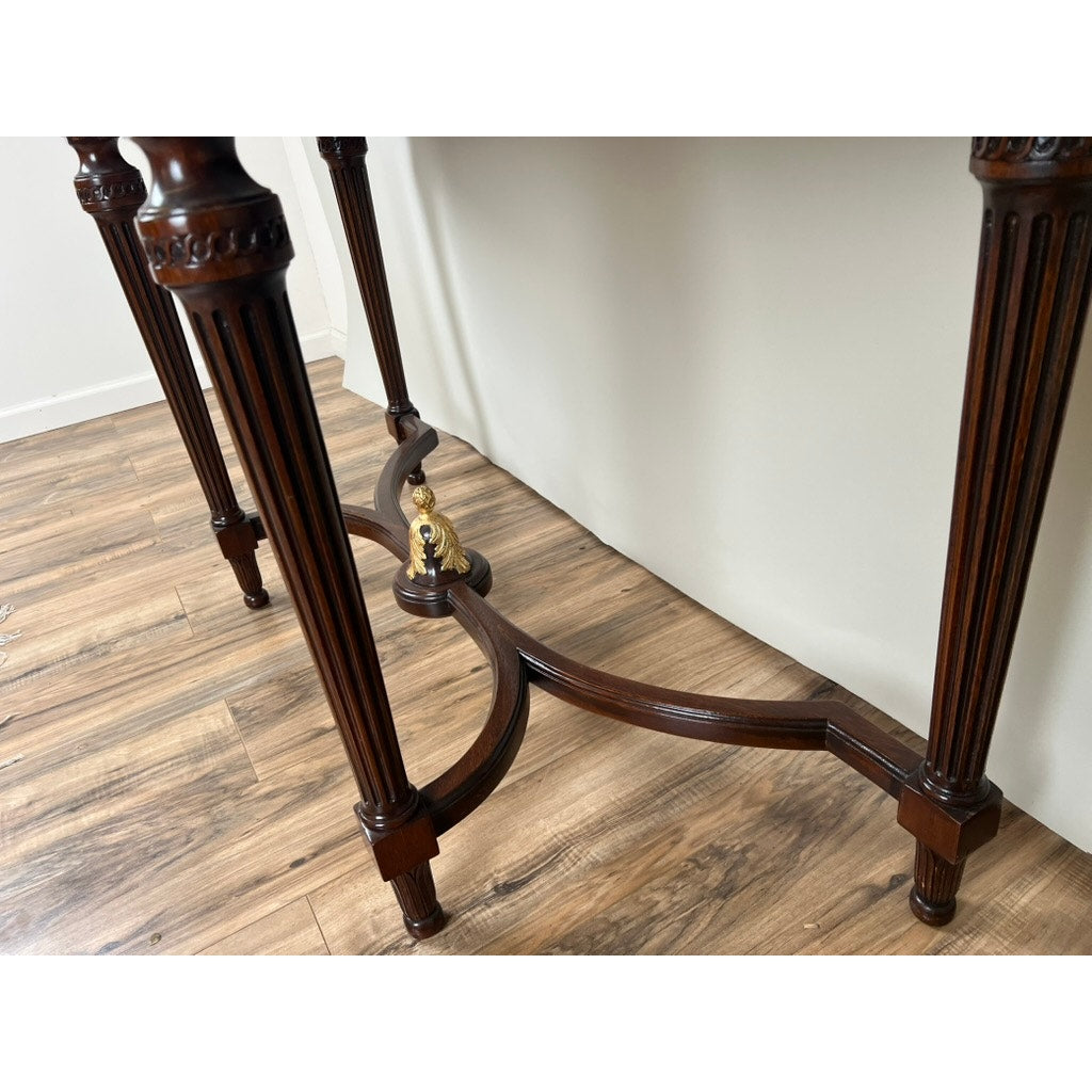Vintage Ardley Hall Neoclassical Style Granite Top Parcel Gilt Console Table