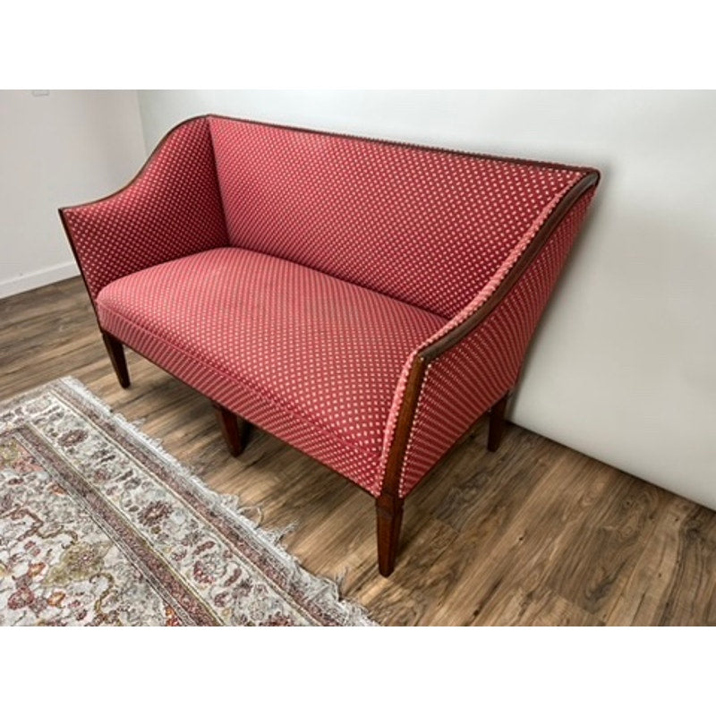 Continental Austrian settee c.1800 with Rothschild provenance and red upholstery