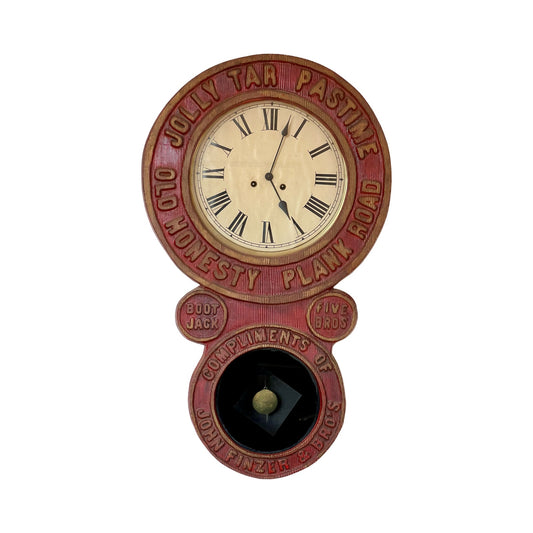 "Jolly Tar" Tobacco Advertising Wall Clock After Baird Clock Co.