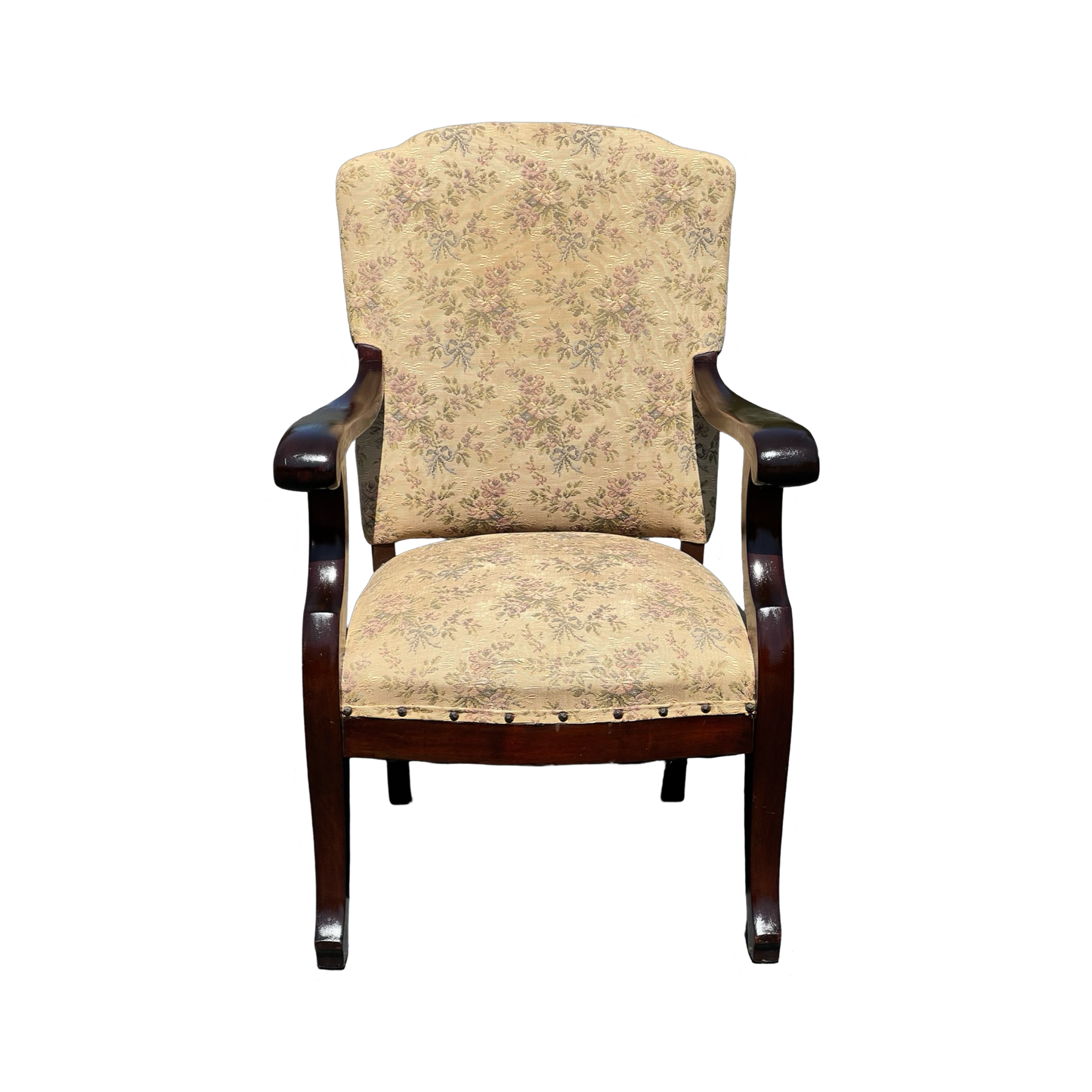 Antique American Empire Upholstered Living Room Chair