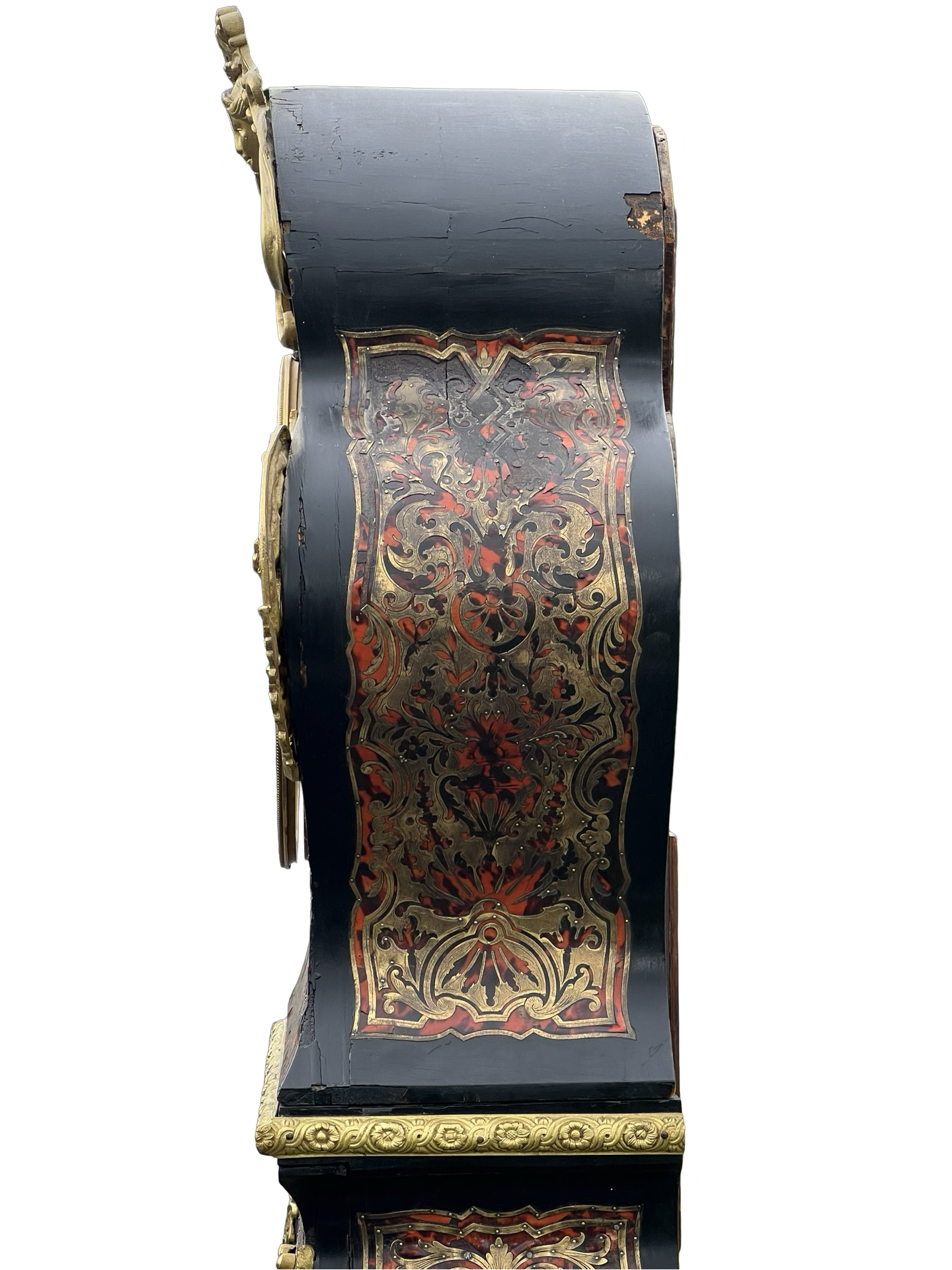 Antique French Napoleonic Boulle Marquetry Longcase Clock c. 1800