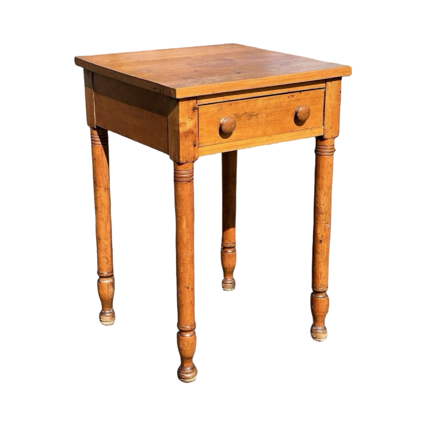 Antique 19th Century Sheraton Maple One Drawer Stand