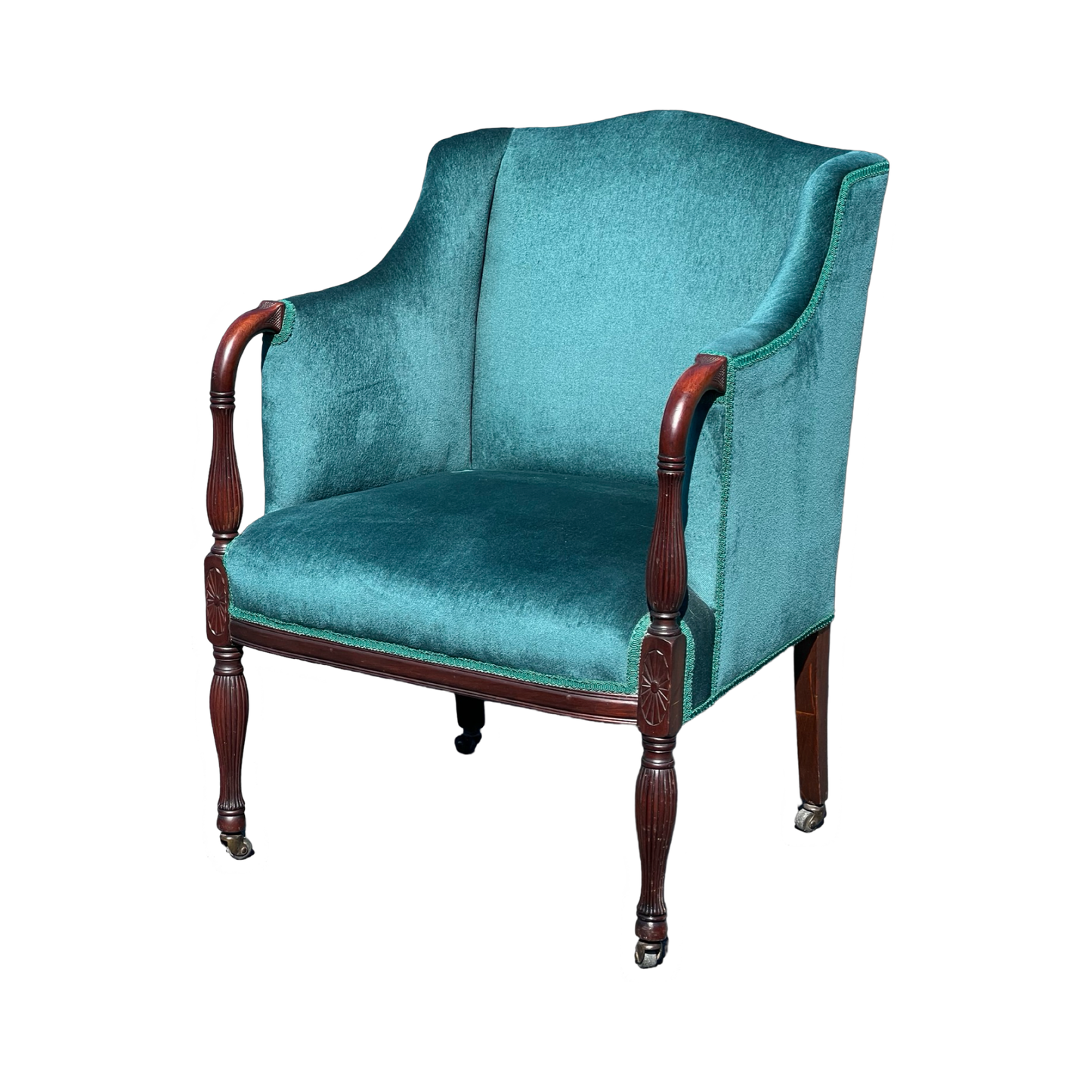 Antique English Regency Upholstered Living Room Chair c. 1820