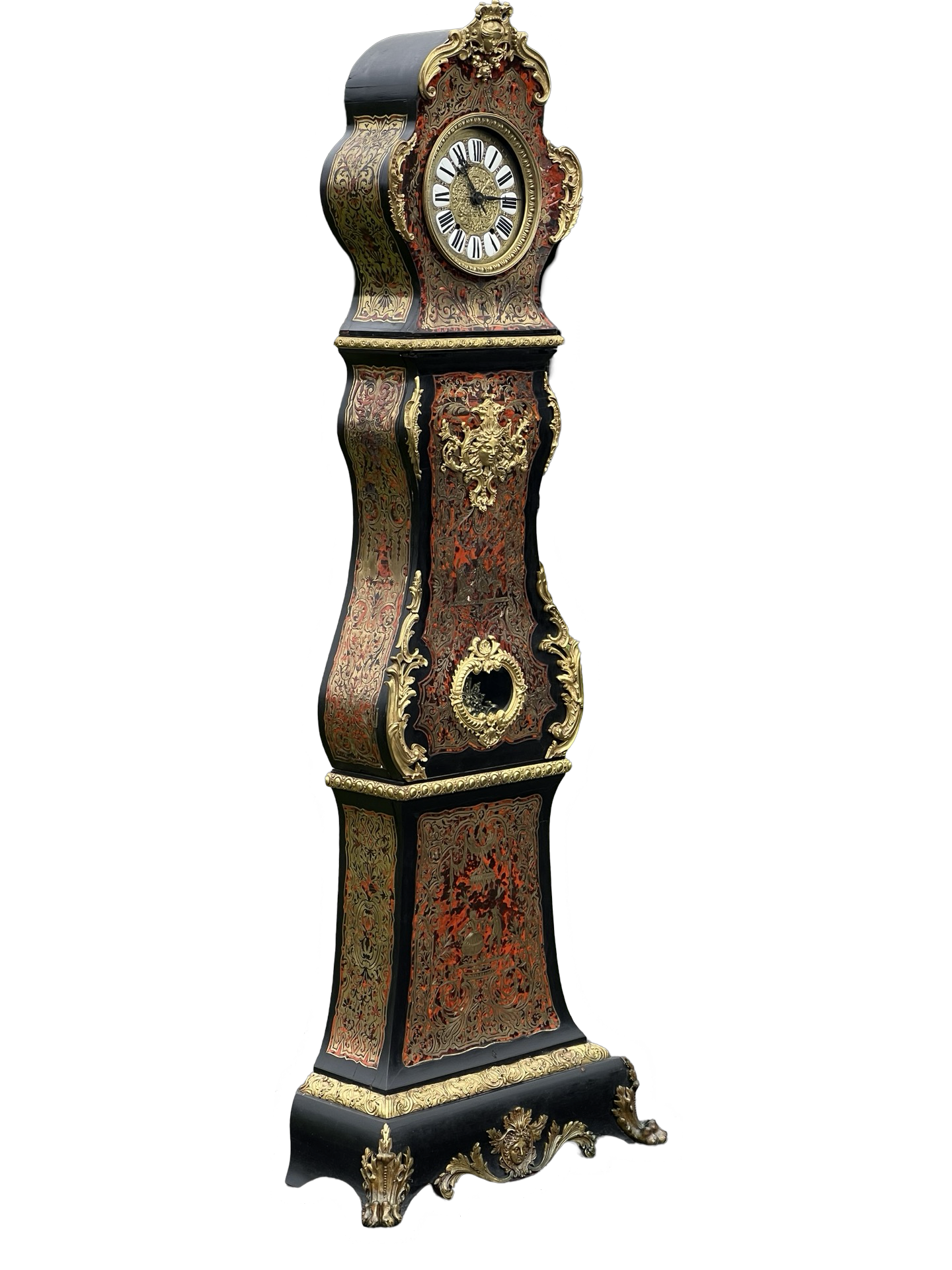 Antique French Napoleonic Boulle Marquetry Longcase Clock c. 1800