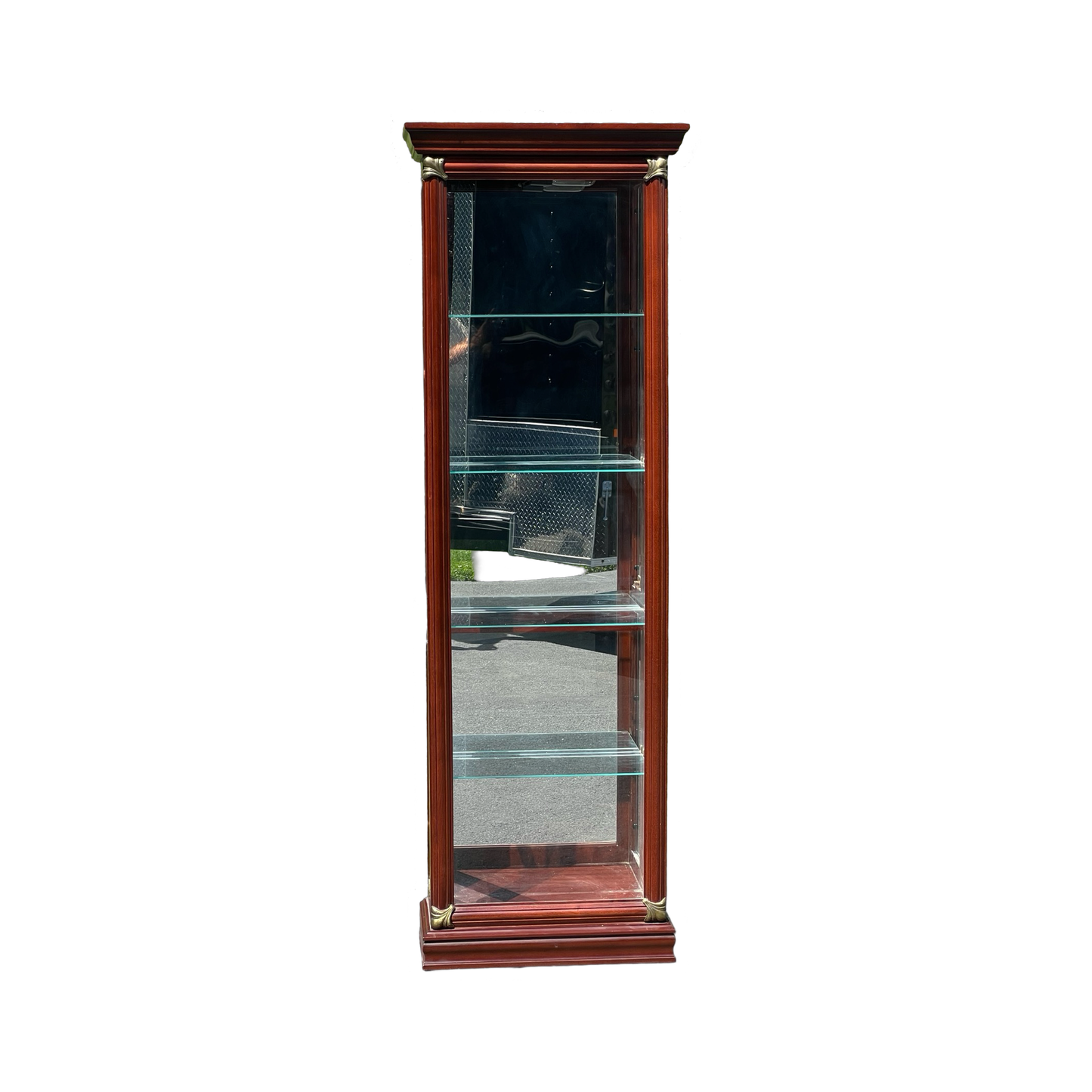 Vintage Cherry Finish Curio Cabinet by Pulaski