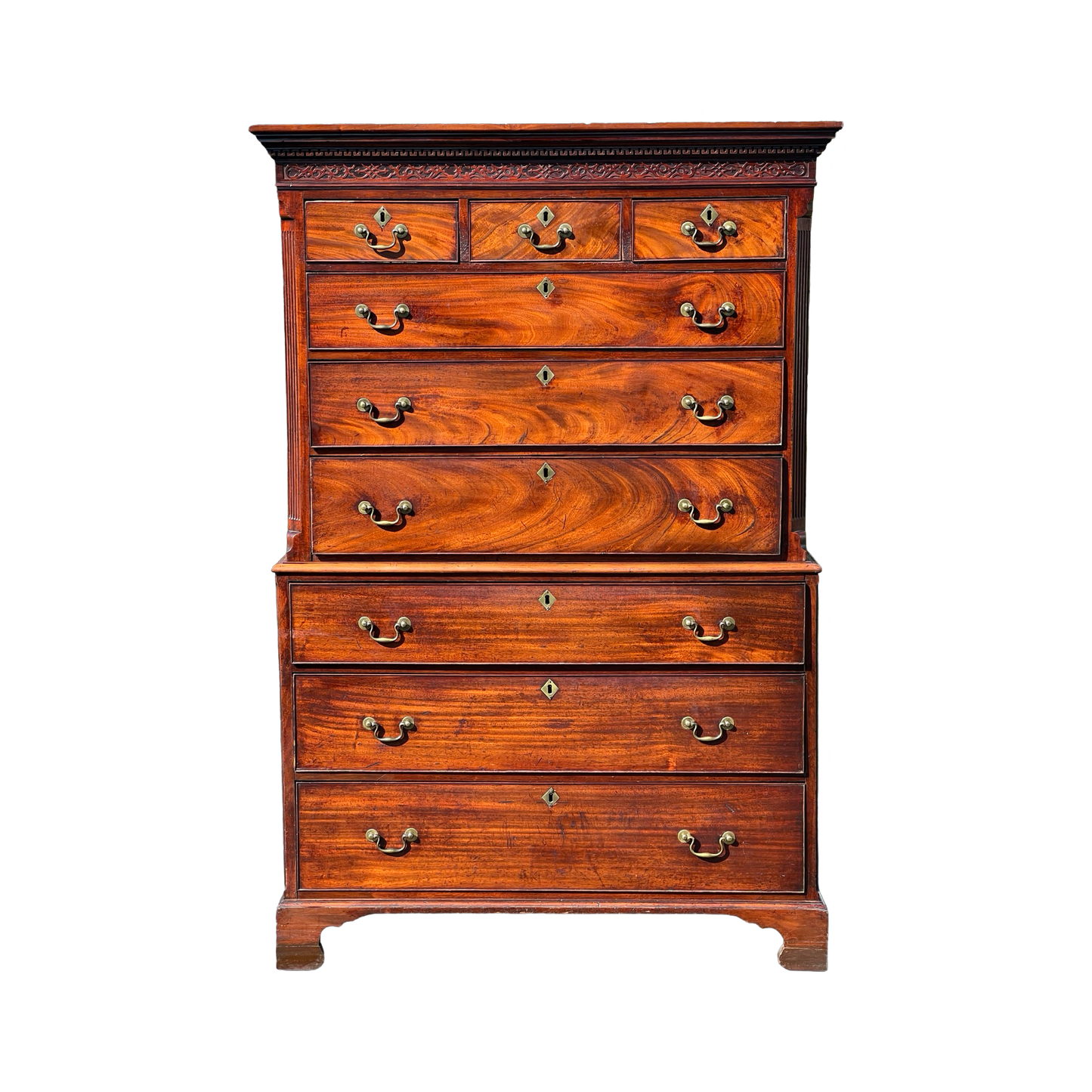 Antique 18th Century George III Mahogany chest on Chest