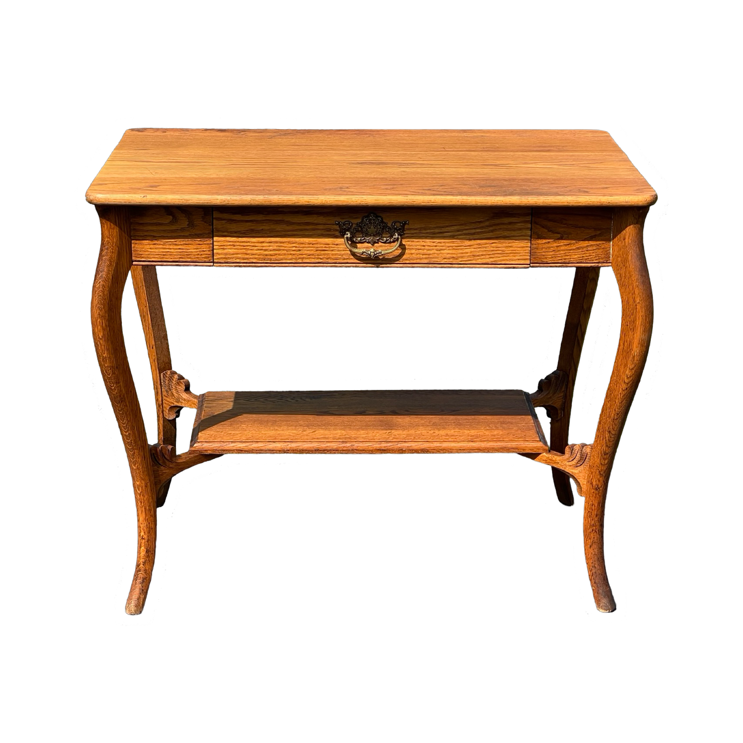 Antique Victorian Oak One Drawer Side Table