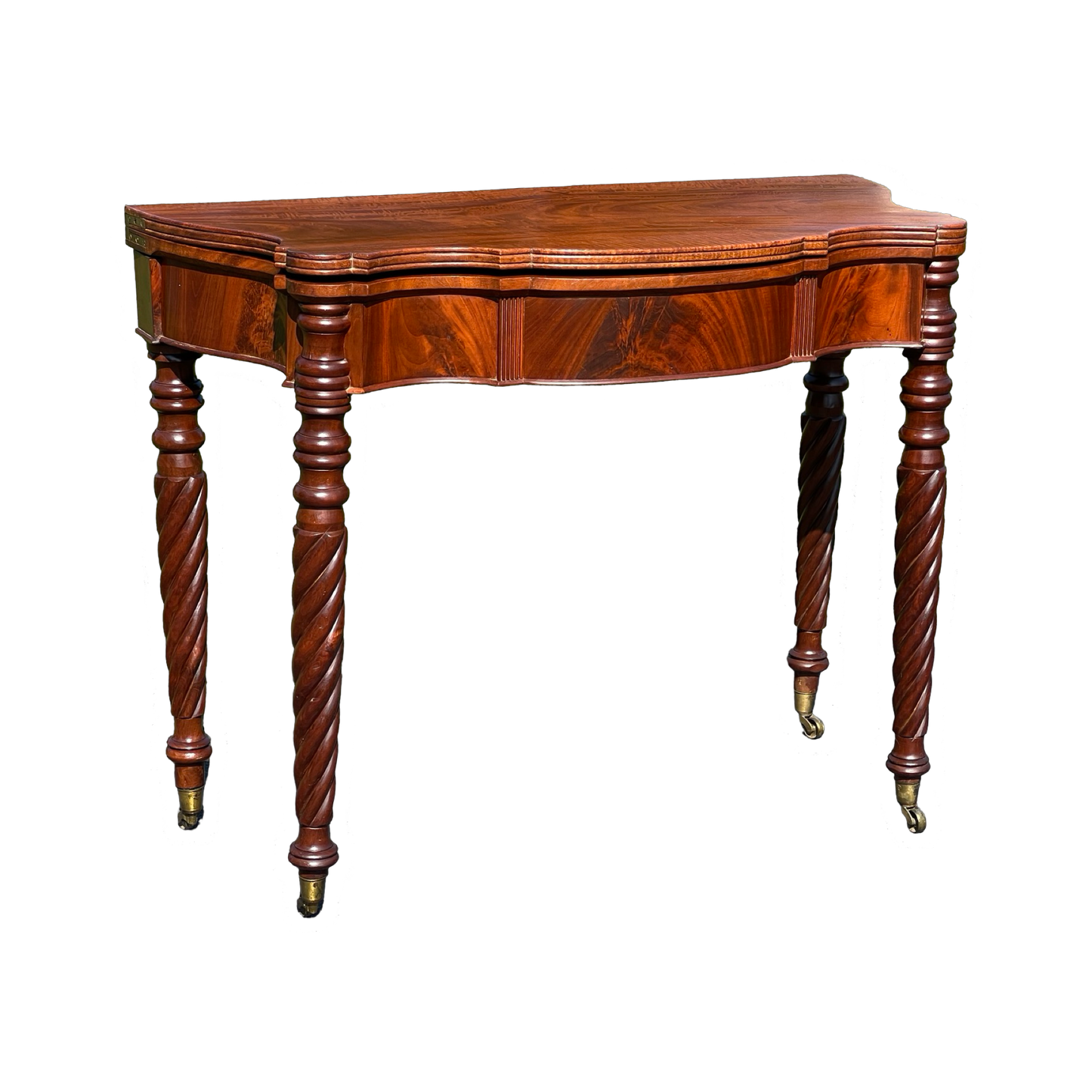 Antique Federal Period Sheraton Mahogany Game Table c. 1830