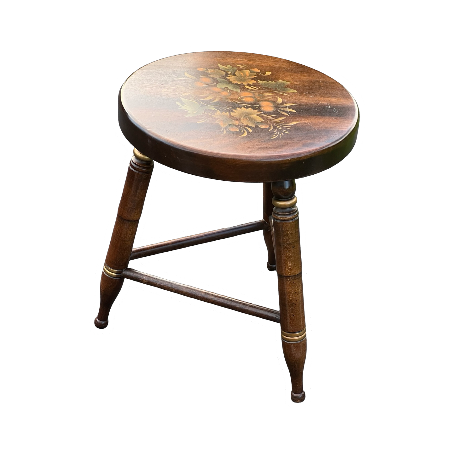 Vintage Hitchcock Three Legged Maple Stool