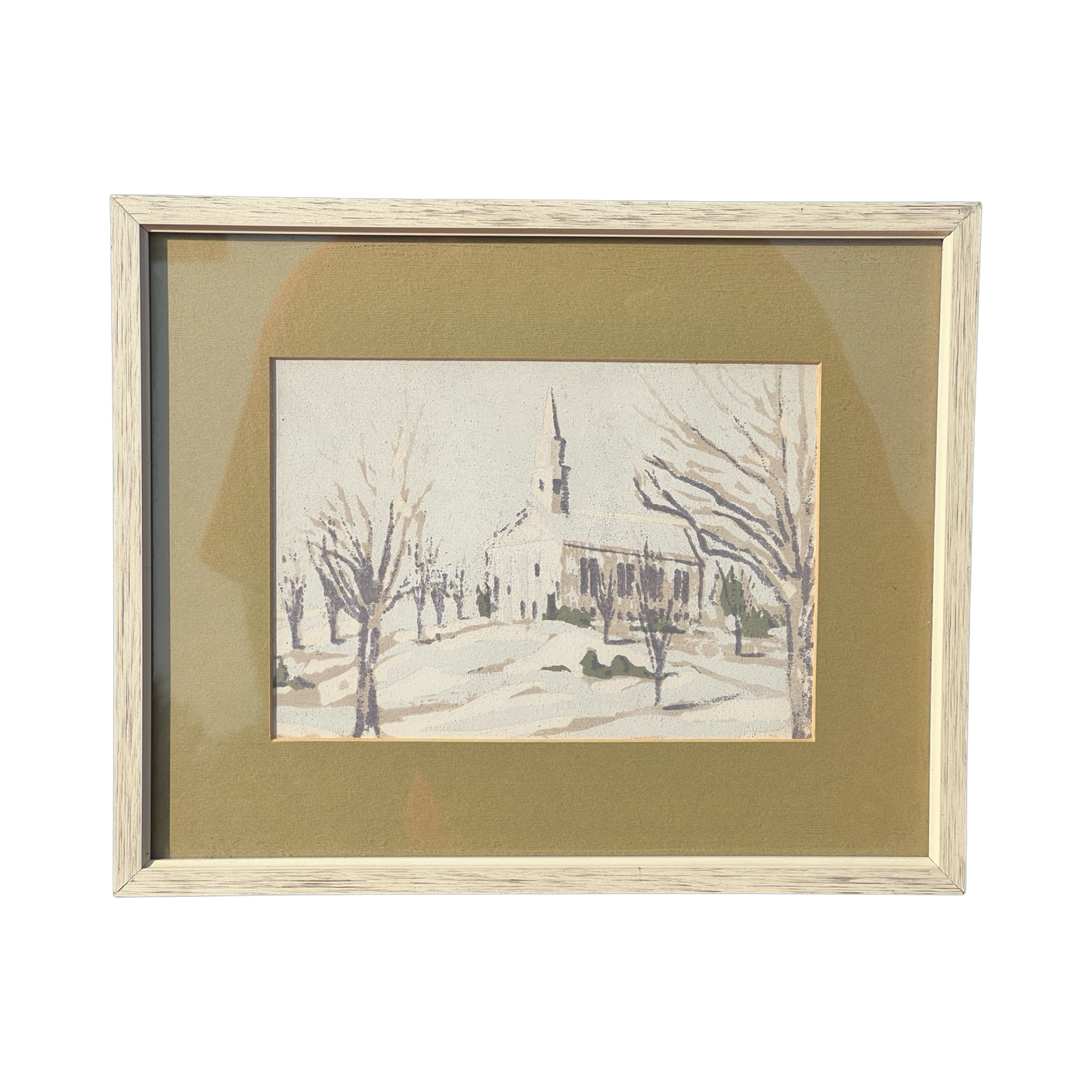 “The Church” Brimfield MA, Original Serigraph by George & Ann Binet