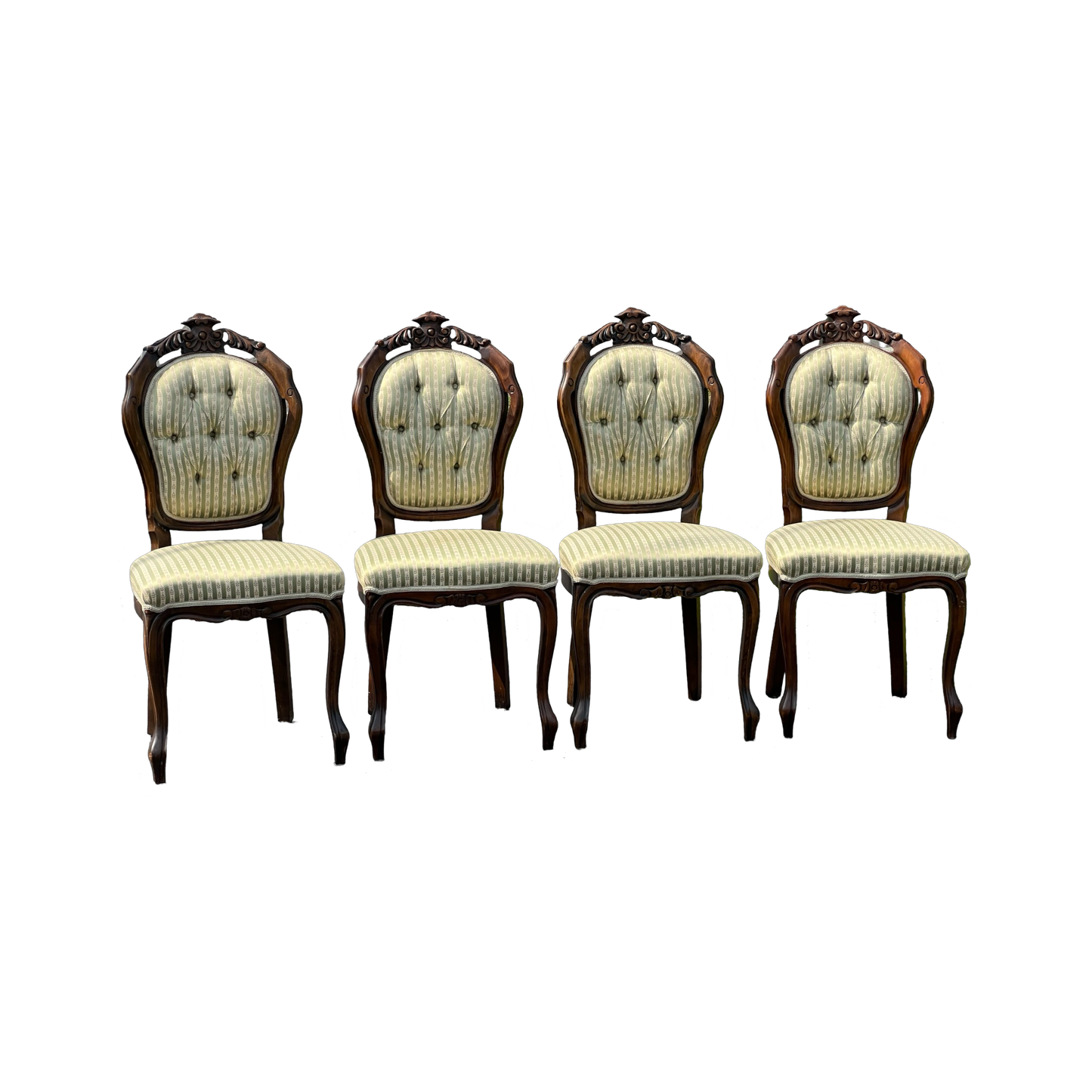 Vintage Set of Four Victorian Style Side Chairs