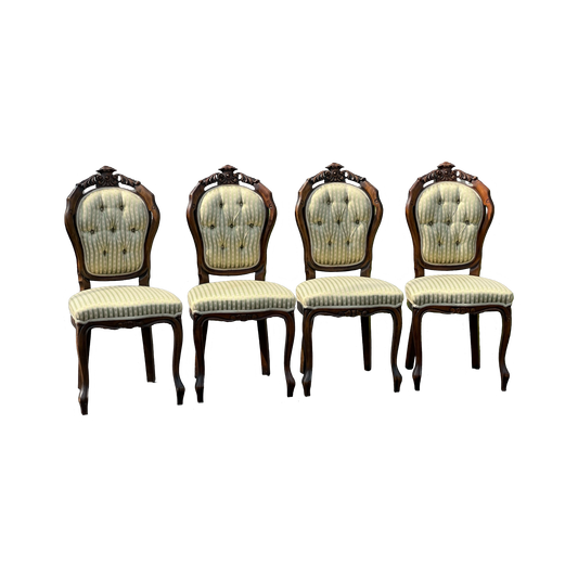 Vintage Set of Four Victorian Style Side Chairs