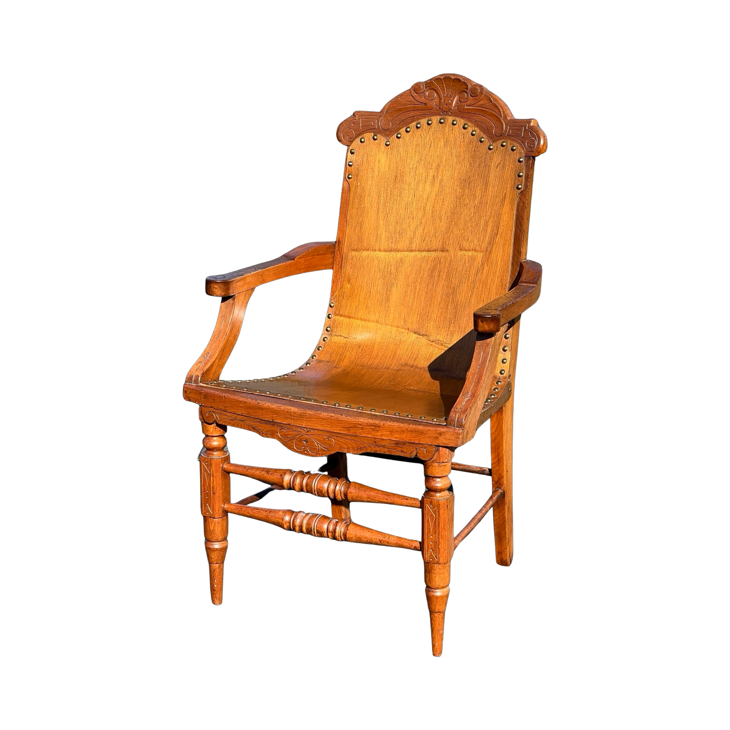 Antique Eastlake Victorian Fruitwood Parlor Chair