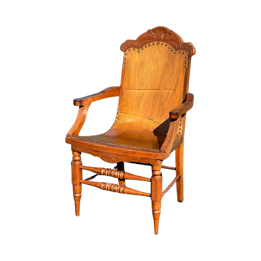 Antique Eastlake Victorian Fruitwood Parlor Chair