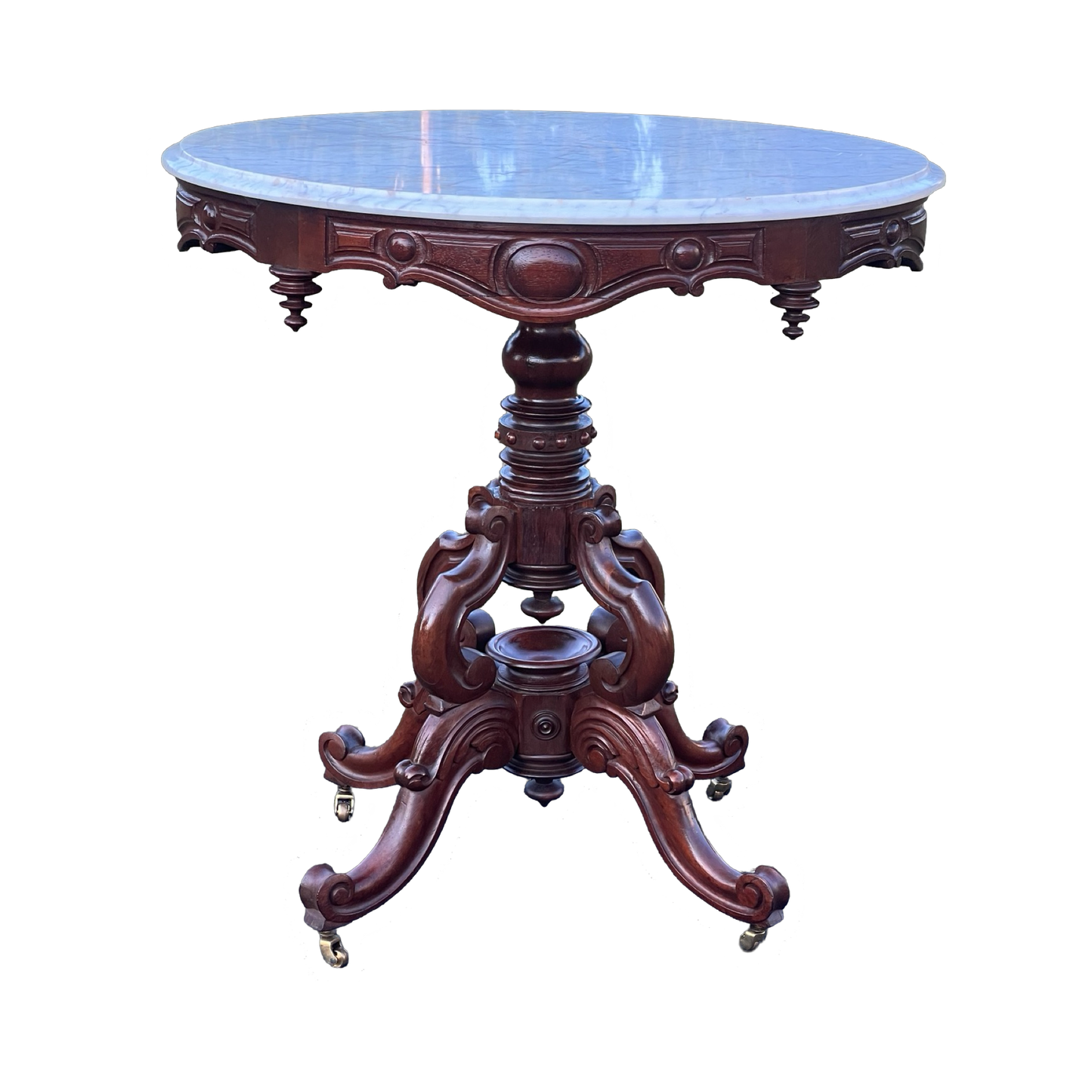 Fine Antique Victorian Marble Top Stand After Thomas Brooks c. 1880