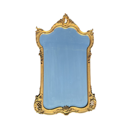 Fine Antique Napoleon III French Gilt Wood Mirror 62 x 39 c. 1850s