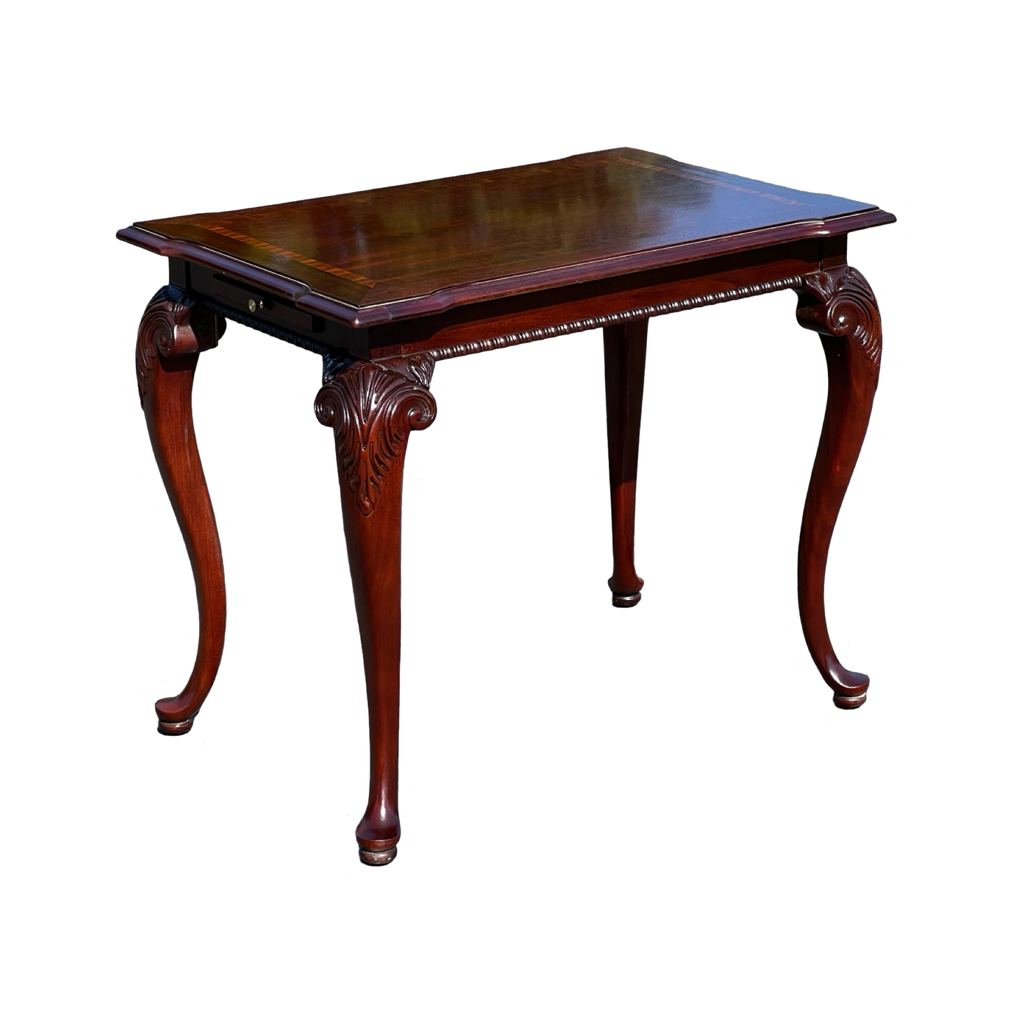 Vintage Custom Mahogany Chippendale Style Tea Table