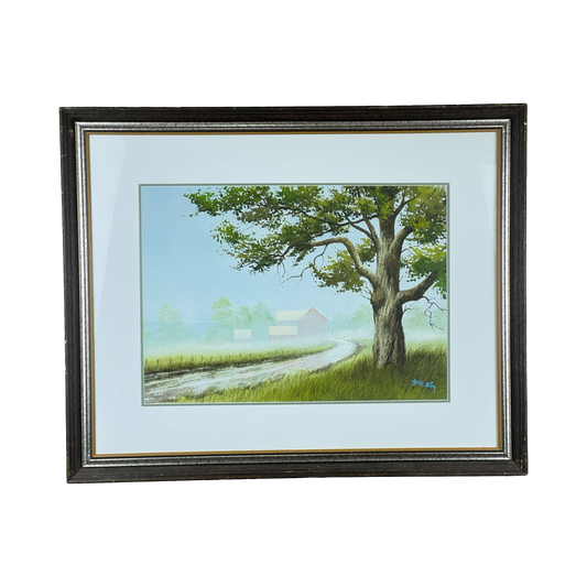 “Morning Fog” Framed Watercolor by Bill Ely 1990