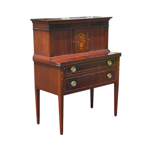 Vintage Custom Federal Style Mahogany Tambor Desk