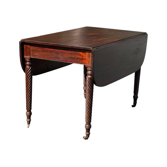 Antique Federal Mahogany Drop Leaf Table c. 1830