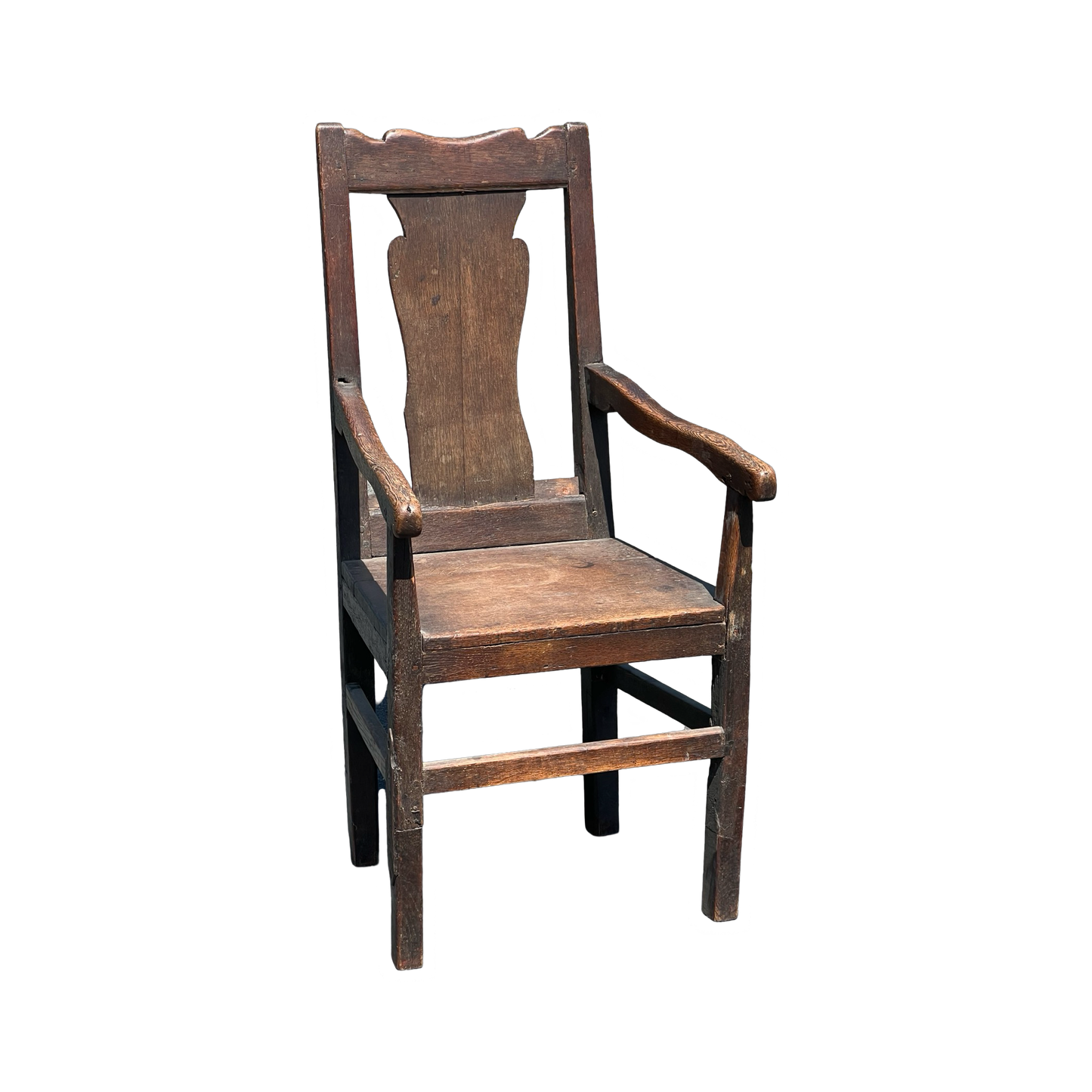 Antique 17th Century Primitive Oak Arm Chair