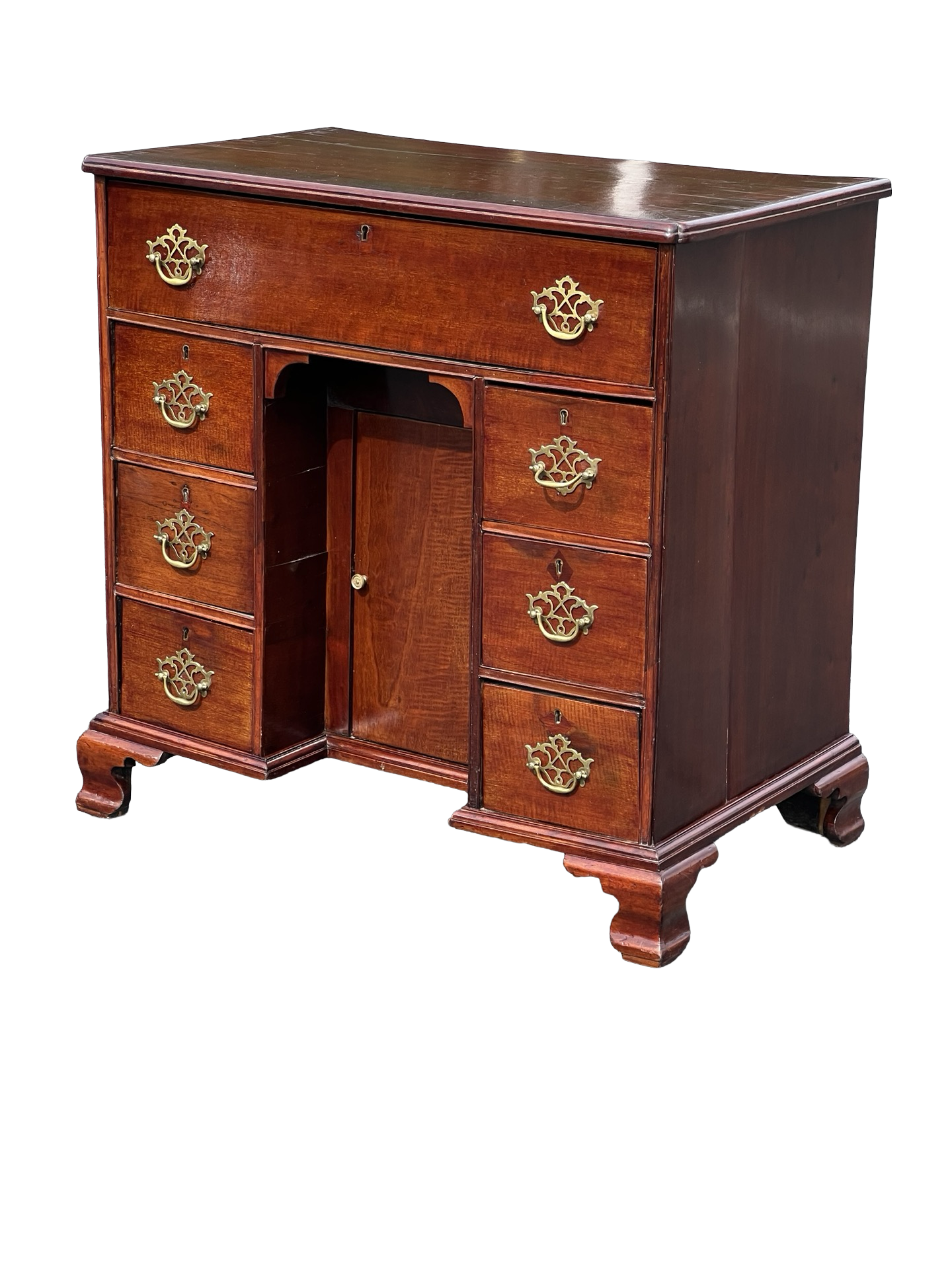 Antique George III Mahogany Kneehole Desk c. Late 18th Century