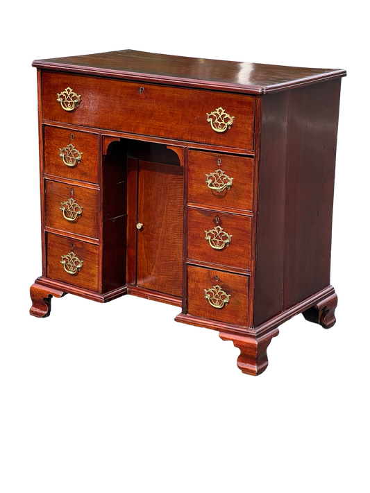 Antique George III Mahogany Kneehole Desk c. Late 18th Century